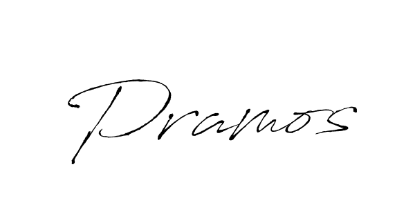 Use a signature maker to create a handwritten signature online. With this signature software, you can design (Antro_Vectra) your own signature for name Pramos. Pramos signature style 6 images and pictures png