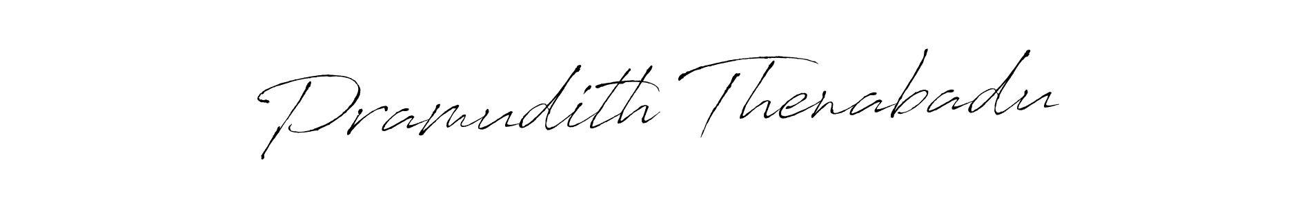 How to make Pramudith Thenabadu name signature. Use Antro_Vectra style for creating short signs online. This is the latest handwritten sign. Pramudith Thenabadu signature style 6 images and pictures png