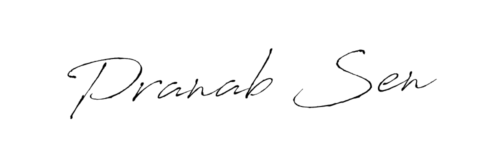 How to make Pranab Sen name signature. Use Antro_Vectra style for creating short signs online. This is the latest handwritten sign. Pranab Sen signature style 6 images and pictures png