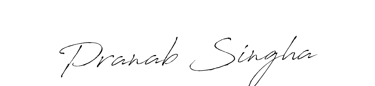 Make a beautiful signature design for name Pranab Singha. With this signature (Antro_Vectra) style, you can create a handwritten signature for free. Pranab Singha signature style 6 images and pictures png