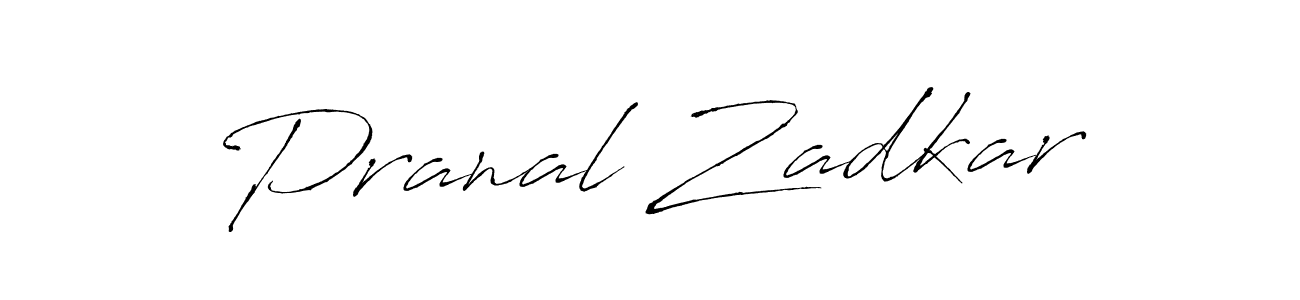 Design your own signature with our free online signature maker. With this signature software, you can create a handwritten (Antro_Vectra) signature for name Pranal Zadkar. Pranal Zadkar signature style 6 images and pictures png