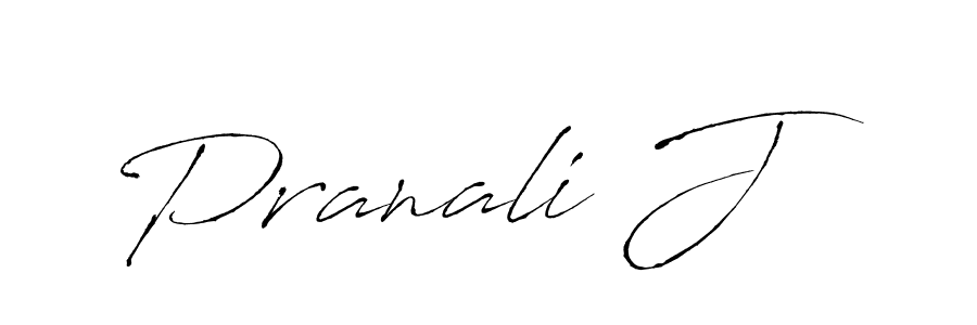 Create a beautiful signature design for name Pranali J. With this signature (Antro_Vectra) fonts, you can make a handwritten signature for free. Pranali J signature style 6 images and pictures png