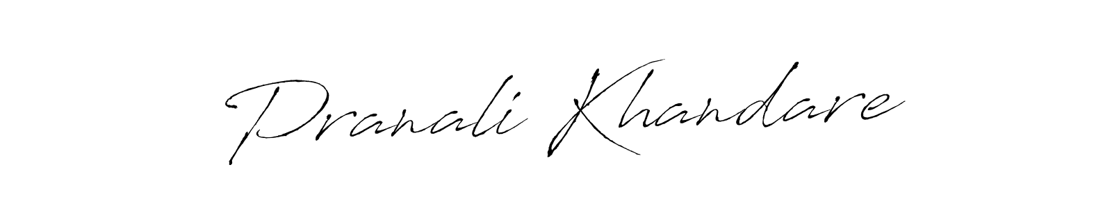 How to make Pranali Khandare name signature. Use Antro_Vectra style for creating short signs online. This is the latest handwritten sign. Pranali Khandare signature style 6 images and pictures png