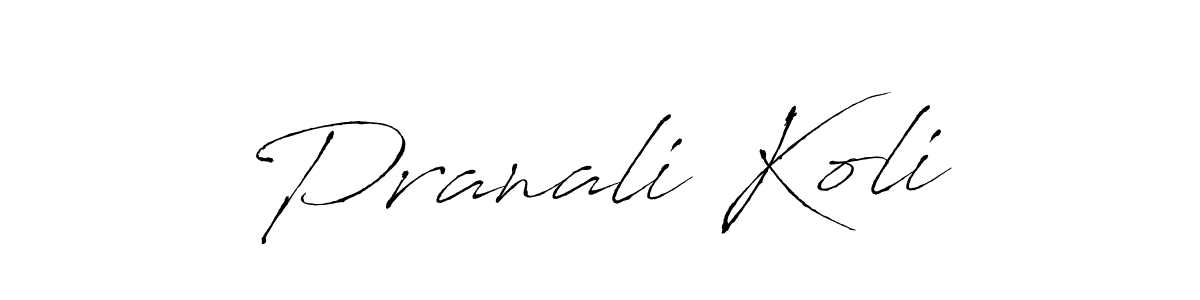 How to make Pranali Koli signature? Antro_Vectra is a professional autograph style. Create handwritten signature for Pranali Koli name. Pranali Koli signature style 6 images and pictures png