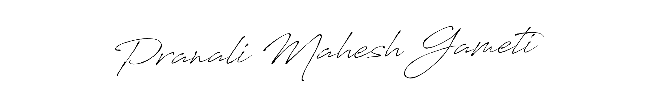 Antro_Vectra is a professional signature style that is perfect for those who want to add a touch of class to their signature. It is also a great choice for those who want to make their signature more unique. Get Pranali Mahesh Gameti name to fancy signature for free. Pranali Mahesh Gameti signature style 6 images and pictures png