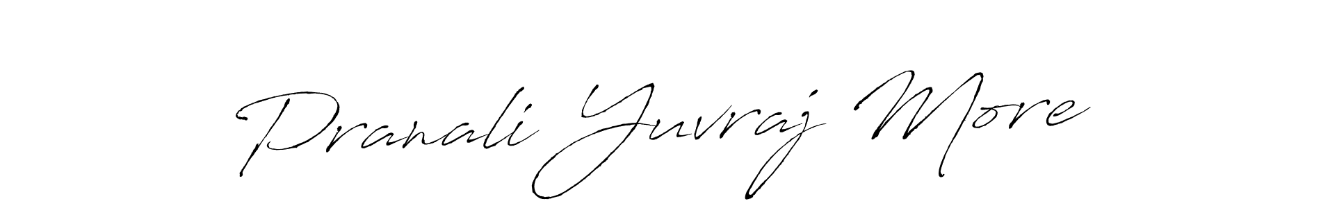 This is the best signature style for the Pranali Yuvraj More name. Also you like these signature font (Antro_Vectra). Mix name signature. Pranali Yuvraj More signature style 6 images and pictures png