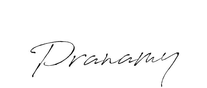 Pranamy stylish signature style. Best Handwritten Sign (Antro_Vectra) for my name. Handwritten Signature Collection Ideas for my name Pranamy. Pranamy signature style 6 images and pictures png