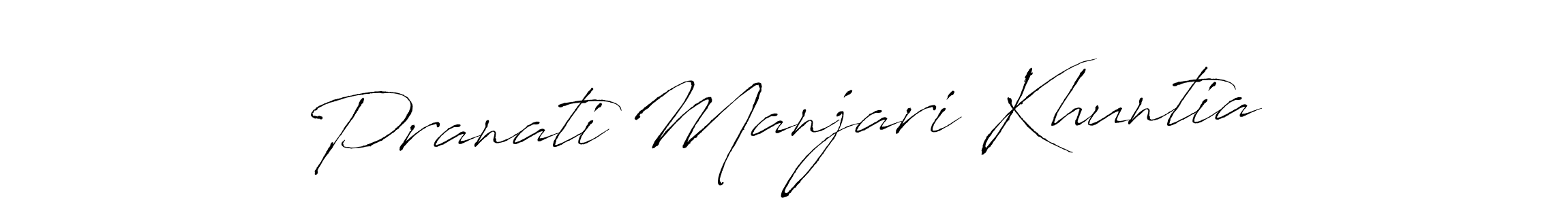 Pranati Manjari Khuntia stylish signature style. Best Handwritten Sign (Antro_Vectra) for my name. Handwritten Signature Collection Ideas for my name Pranati Manjari Khuntia. Pranati Manjari Khuntia signature style 6 images and pictures png