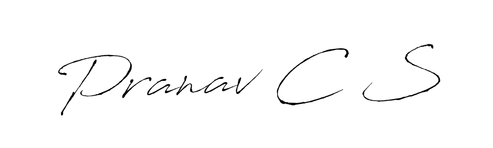 How to make Pranav C S name signature. Use Antro_Vectra style for creating short signs online. This is the latest handwritten sign. Pranav C S signature style 6 images and pictures png