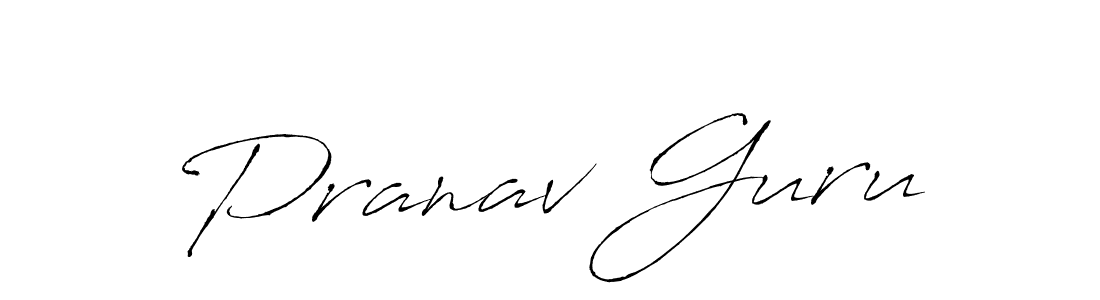 Pranav Guru stylish signature style. Best Handwritten Sign (Antro_Vectra) for my name. Handwritten Signature Collection Ideas for my name Pranav Guru. Pranav Guru signature style 6 images and pictures png