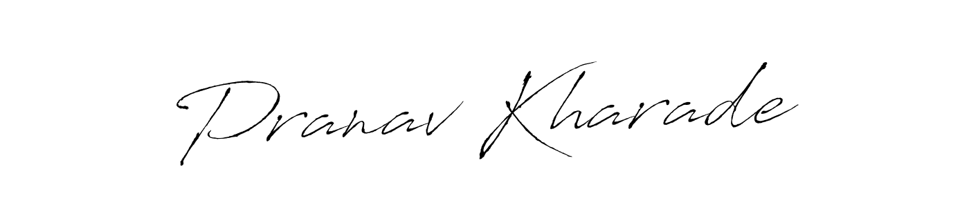 How to make Pranav Kharade name signature. Use Antro_Vectra style for creating short signs online. This is the latest handwritten sign. Pranav Kharade signature style 6 images and pictures png