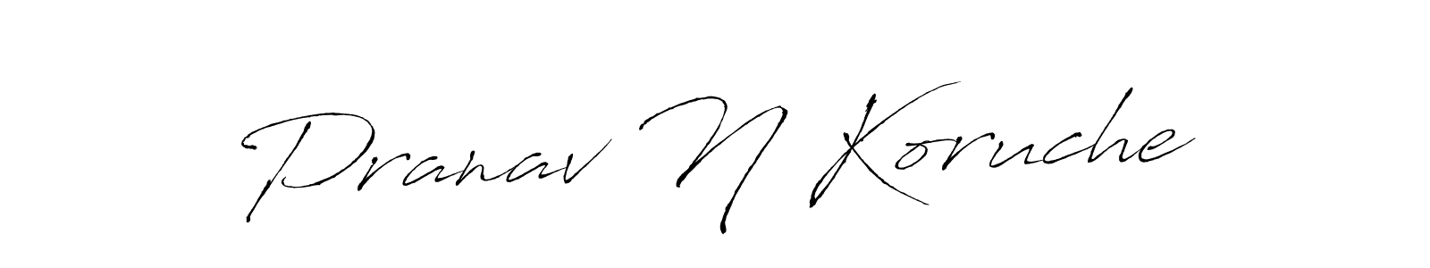 This is the best signature style for the Pranav N Koruche name. Also you like these signature font (Antro_Vectra). Mix name signature. Pranav N Koruche signature style 6 images and pictures png