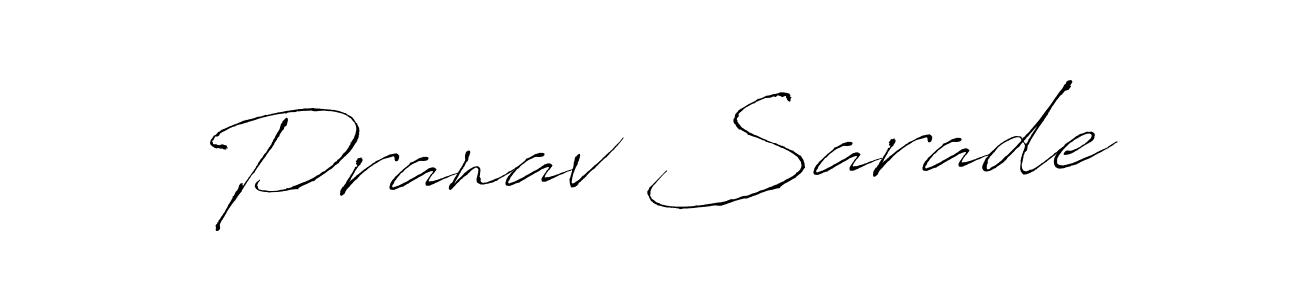 Pranav Sarade stylish signature style. Best Handwritten Sign (Antro_Vectra) for my name. Handwritten Signature Collection Ideas for my name Pranav Sarade. Pranav Sarade signature style 6 images and pictures png