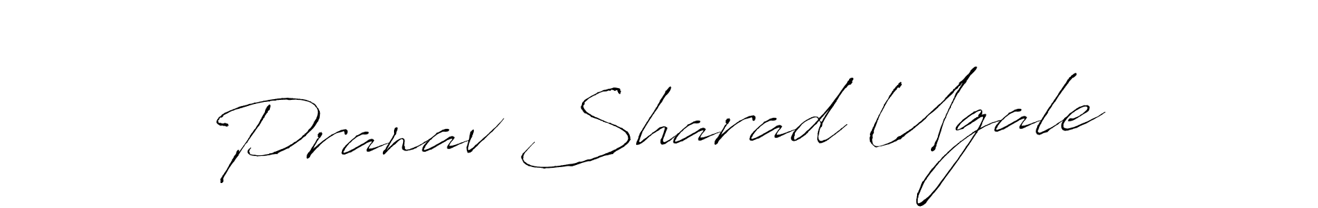 How to make Pranav Sharad Ugale name signature. Use Antro_Vectra style for creating short signs online. This is the latest handwritten sign. Pranav Sharad Ugale signature style 6 images and pictures png