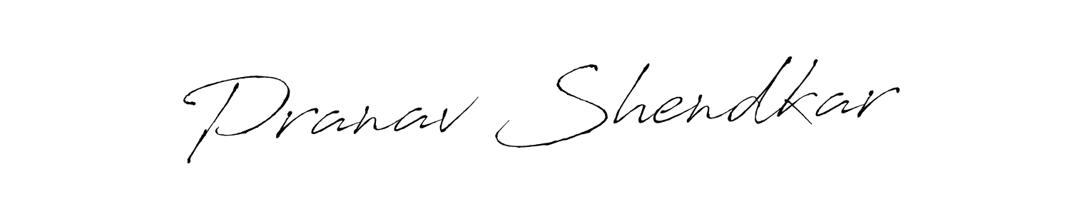 Make a beautiful signature design for name Pranav Shendkar. With this signature (Antro_Vectra) style, you can create a handwritten signature for free. Pranav Shendkar signature style 6 images and pictures png