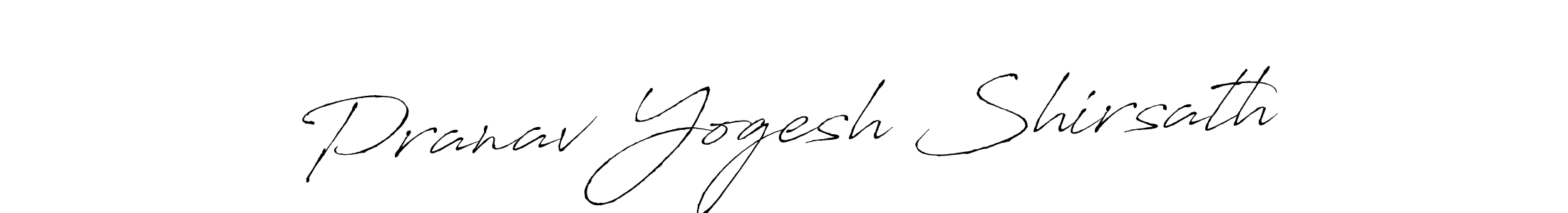 The best way (Antro_Vectra) to make a short signature is to pick only two or three words in your name. The name Pranav Yogesh Shirsath include a total of six letters. For converting this name. Pranav Yogesh Shirsath signature style 6 images and pictures png