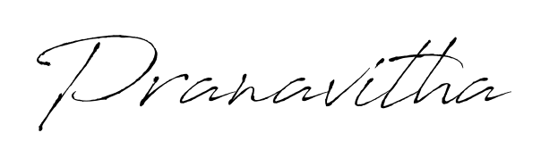 Personalize your online presence with Pranavitha signature rendered in elegant Antro_Vectra font. Great for website footers and blogs. Pranavitha signature style 6 images and pictures png