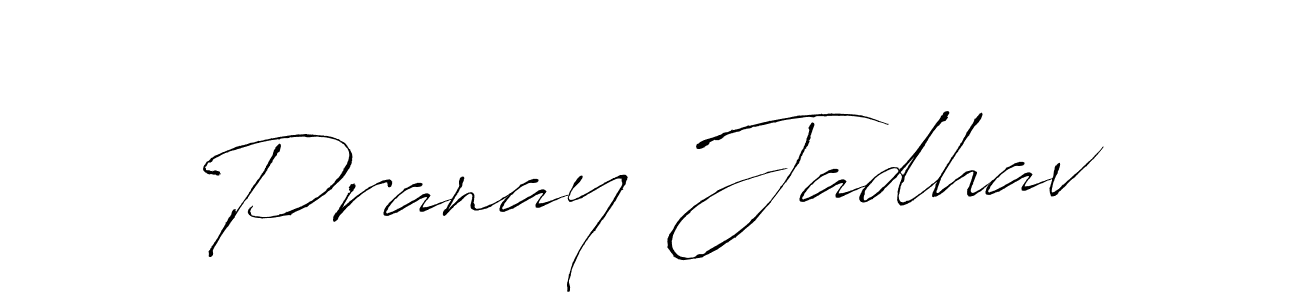 Create a beautiful signature design for name Pranay Jadhav. With this signature (Antro_Vectra) fonts, you can make a handwritten signature for free. Pranay Jadhav signature style 6 images and pictures png