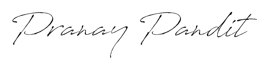 Designed for modern professionals: Pranay Pandit name signature crafted with Antro_Vectra script. Ready for digital PDF workflows. Pranay Pandit signature style 6 images and pictures png