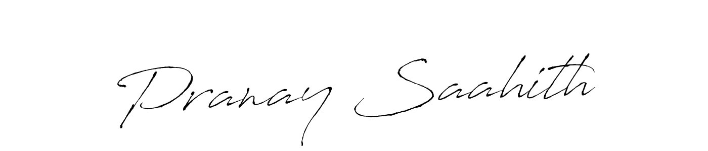 Make a beautiful signature design for name Pranay Saahith. With this signature (Antro_Vectra) style, you can create a handwritten signature for free. Pranay Saahith signature style 6 images and pictures png