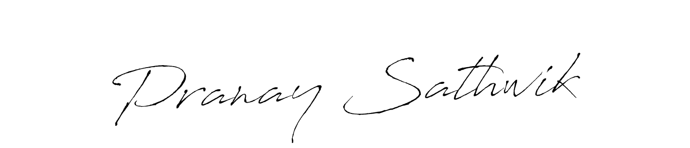 The best way (Antro_Vectra) to make a short signature is to pick only two or three words in your name. The name Pranay Sathwik include a total of six letters. For converting this name. Pranay Sathwik signature style 6 images and pictures png