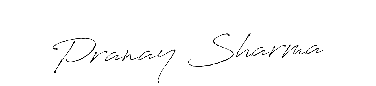 Make a beautiful signature design for name Pranay Sharma. With this signature (Antro_Vectra) style, you can create a handwritten signature for free. Pranay Sharma signature style 6 images and pictures png