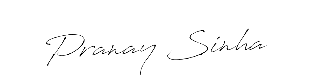 Pranay Sinha stylish signature style. Best Handwritten Sign (Antro_Vectra) for my name. Handwritten Signature Collection Ideas for my name Pranay Sinha. Pranay Sinha signature style 6 images and pictures png