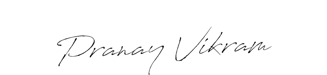 Pranay Vikram stylish signature style. Best Handwritten Sign (Antro_Vectra) for my name. Handwritten Signature Collection Ideas for my name Pranay Vikram. Pranay Vikram signature style 6 images and pictures png