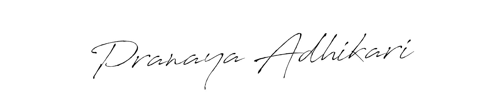 The best way (Antro_Vectra) to make a short signature is to pick only two or three words in your name. The name Pranaya Adhikari include a total of six letters. For converting this name. Pranaya Adhikari signature style 6 images and pictures png