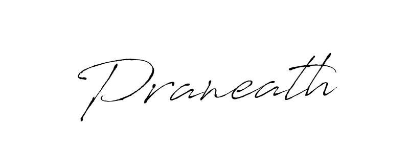 Praneath stylish signature style. Best Handwritten Sign (Antro_Vectra) for my name. Handwritten Signature Collection Ideas for my name Praneath. Praneath signature style 6 images and pictures png