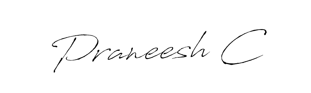 Also we have Praneesh C name is the best signature style. Create professional handwritten signature collection using Antro_Vectra autograph style. Praneesh C signature style 6 images and pictures png