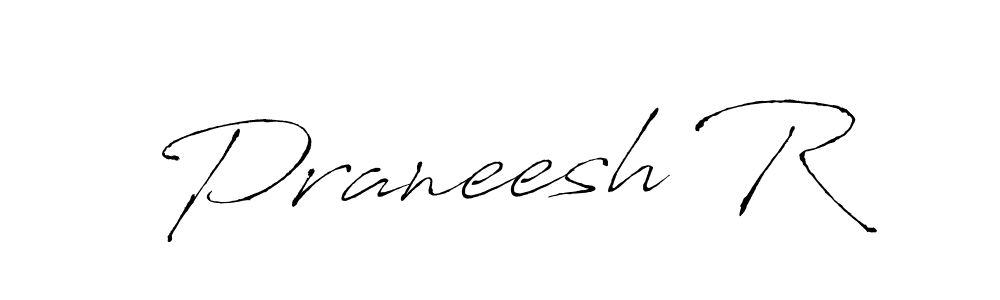 Design your own signature with our free online signature maker. With this signature software, you can create a handwritten (Antro_Vectra) signature for name Praneesh R. Praneesh R signature style 6 images and pictures png