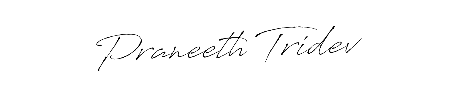 Create a beautiful signature design for name Praneeth Tridev. With this signature (Antro_Vectra) fonts, you can make a handwritten signature for free. Praneeth Tridev signature style 6 images and pictures png