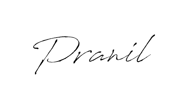 Make a beautiful signature design for name Pranil. With this signature (Antro_Vectra) style, you can create a handwritten signature for free. Pranil signature style 6 images and pictures png