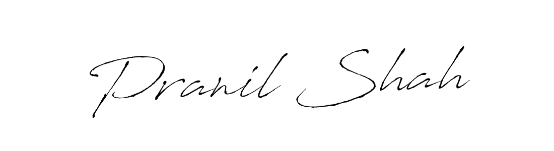 Make a beautiful signature design for name Pranil Shah. With this signature (Antro_Vectra) style, you can create a handwritten signature for free. Pranil Shah signature style 6 images and pictures png