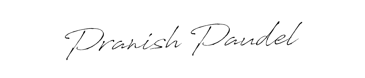 Pranish Paudel stylish signature style. Best Handwritten Sign (Antro_Vectra) for my name. Handwritten Signature Collection Ideas for my name Pranish Paudel. Pranish Paudel signature style 6 images and pictures png