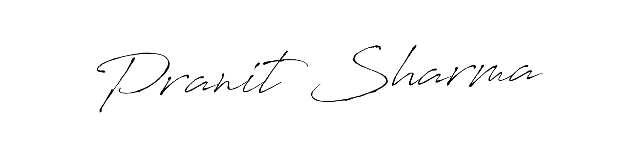 Make a beautiful signature design for name Pranit Sharma. With this signature (Antro_Vectra) style, you can create a handwritten signature for free. Pranit Sharma signature style 6 images and pictures png