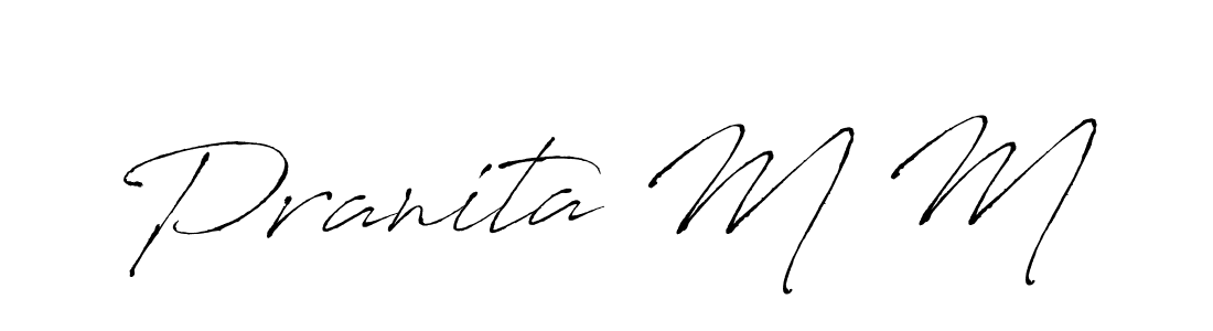 Also You can easily find your signature by using the search form. We will create Pranita M M name handwritten signature images for you free of cost using Antro_Vectra sign style. Pranita M M signature style 6 images and pictures png