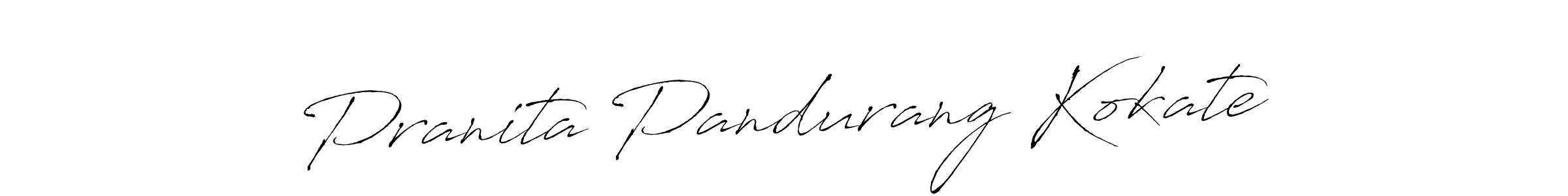 Antro_Vectra is a professional signature style that is perfect for those who want to add a touch of class to their signature. It is also a great choice for those who want to make their signature more unique. Get Pranita Pandurang Kokate name to fancy signature for free. Pranita Pandurang Kokate signature style 6 images and pictures png