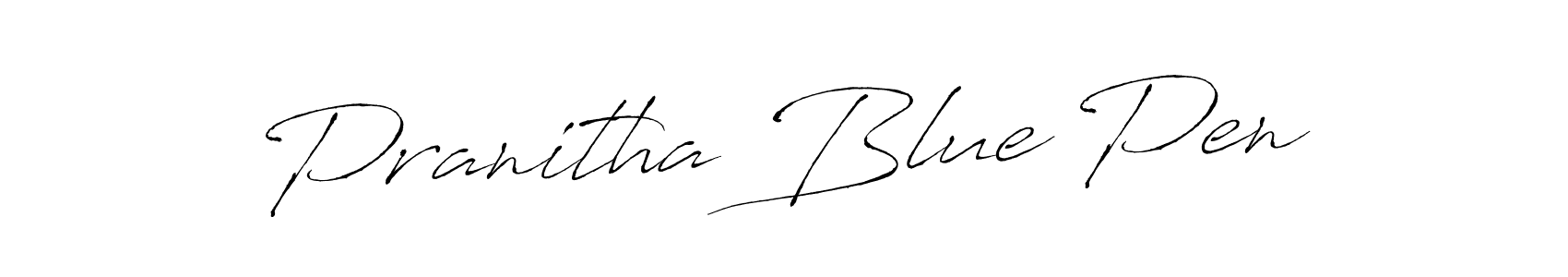 Use a signature maker to create a handwritten signature online. With this signature software, you can design (Antro_Vectra) your own signature for name Pranitha Blue Pen. Pranitha Blue Pen signature style 6 images and pictures png