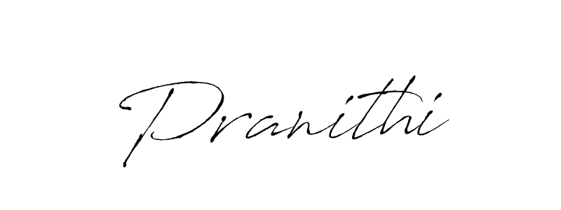 How to make Pranithi signature? Antro_Vectra is a professional autograph style. Create handwritten signature for Pranithi name. Pranithi signature style 6 images and pictures png