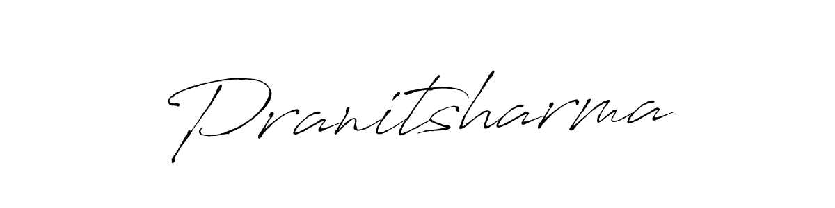How to make Pranitsharma signature? Antro_Vectra is a professional autograph style. Create handwritten signature for Pranitsharma name. Pranitsharma signature style 6 images and pictures png