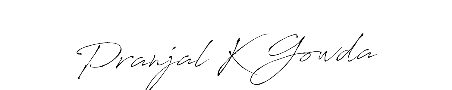 Also we have Pranjal K Gowda name is the best signature style. Create professional handwritten signature collection using Antro_Vectra autograph style. Pranjal K Gowda signature style 6 images and pictures png