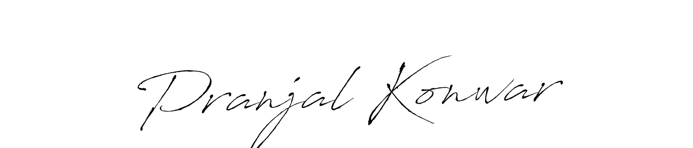 Create a beautiful signature design for name Pranjal Konwar. With this signature (Antro_Vectra) fonts, you can make a handwritten signature for free. Pranjal Konwar signature style 6 images and pictures png
