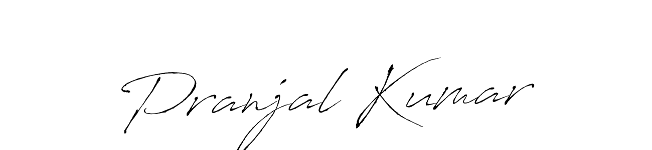 Create a beautiful signature design for name Pranjal Kumar. With this signature (Antro_Vectra) fonts, you can make a handwritten signature for free. Pranjal Kumar signature style 6 images and pictures png