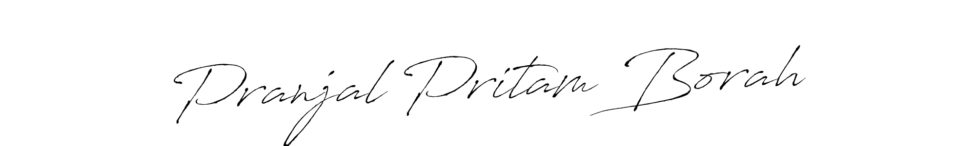 Make a beautiful signature design for name Pranjal Pritam Borah. With this signature (Antro_Vectra) style, you can create a handwritten signature for free. Pranjal Pritam Borah signature style 6 images and pictures png