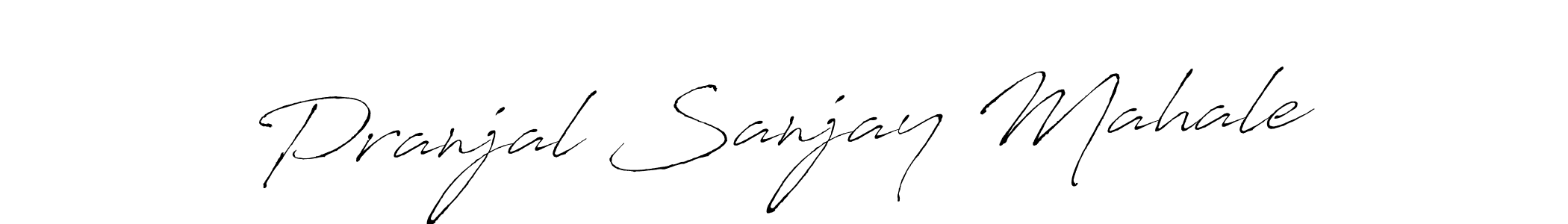 Pranjal Sanjay Mahale stylish signature style. Best Handwritten Sign (Antro_Vectra) for my name. Handwritten Signature Collection Ideas for my name Pranjal Sanjay Mahale. Pranjal Sanjay Mahale signature style 6 images and pictures png