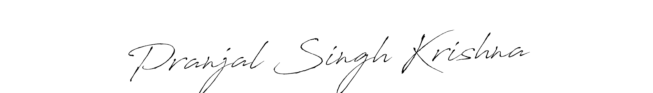 How to make Pranjal Singh Krishna name signature. Use Antro_Vectra style for creating short signs online. This is the latest handwritten sign. Pranjal Singh Krishna signature style 6 images and pictures png