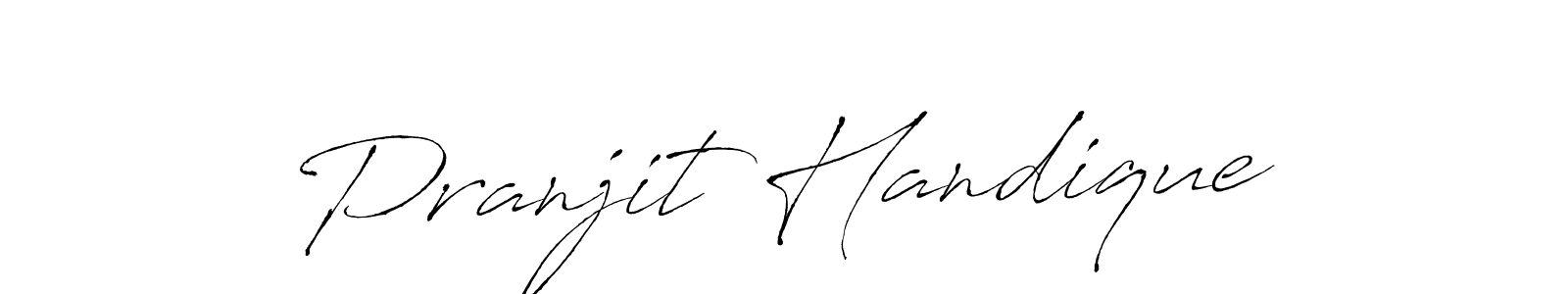 Make a beautiful signature design for name Pranjit Handique. With this signature (Antro_Vectra) style, you can create a handwritten signature for free. Pranjit Handique signature style 6 images and pictures png