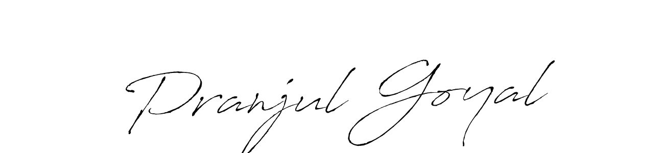 Create a beautiful signature design for name Pranjul Goyal. With this signature (Antro_Vectra) fonts, you can make a handwritten signature for free. Pranjul Goyal signature style 6 images and pictures png